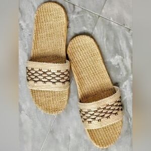 Fair Trade Linen House Slippers Unisex Size EU 44 US Size 13
